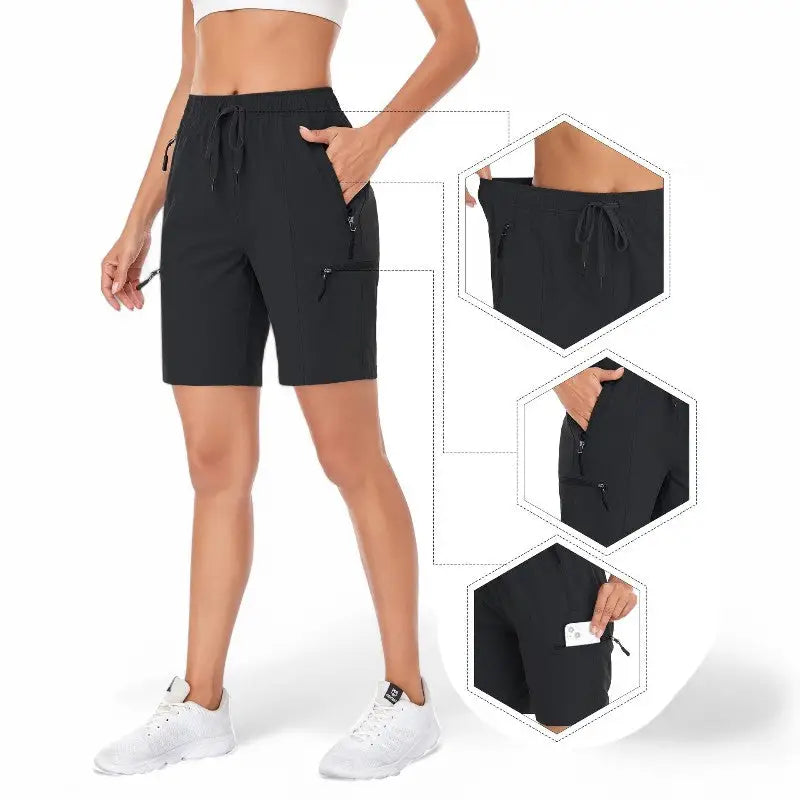 Short Randonnée Femme Kaki