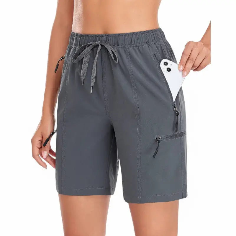 Short Randonnée Femme Kaki