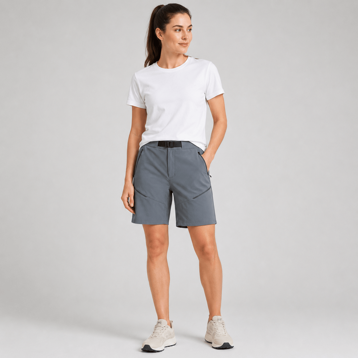 Short Femme De Randonnée Beige