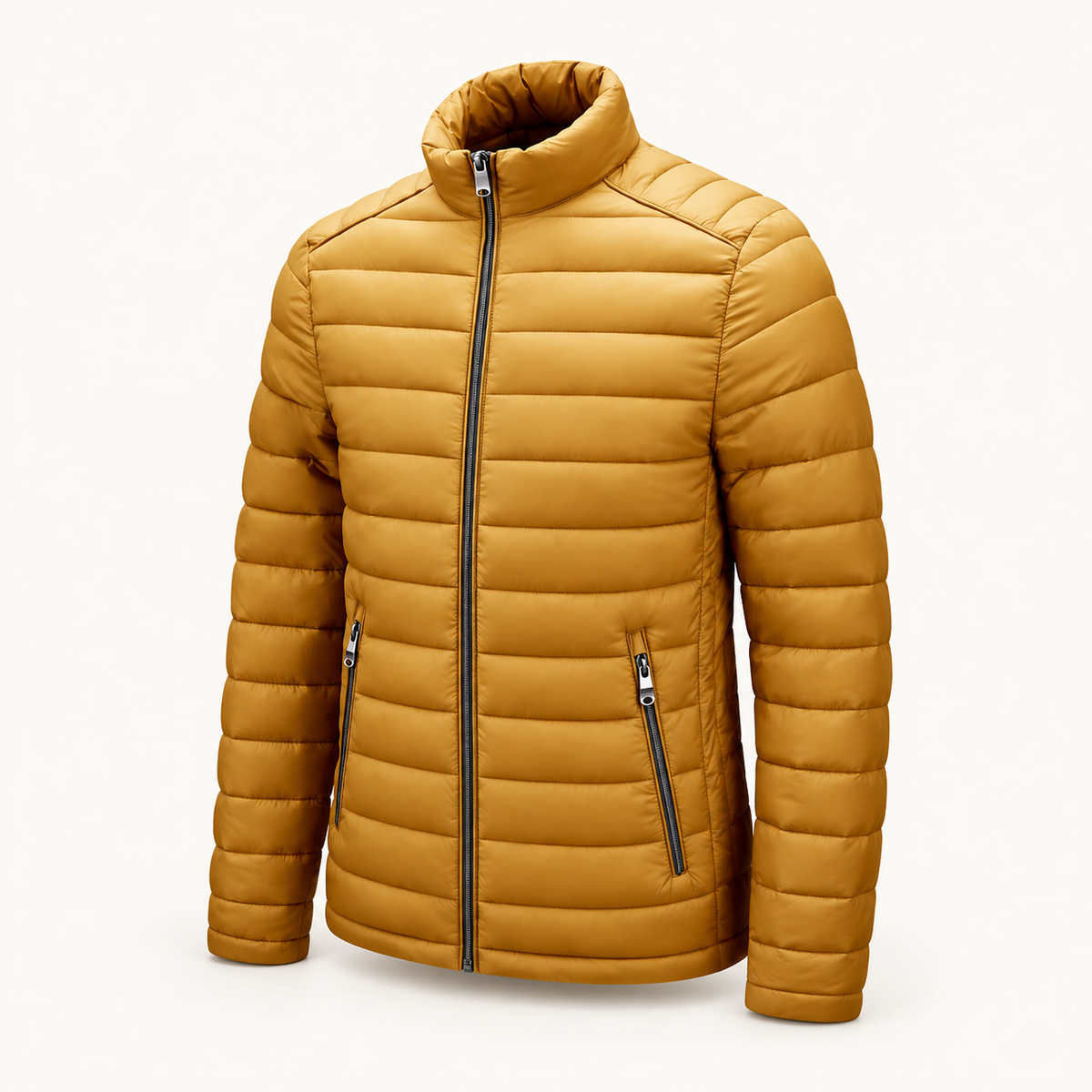 Sous doudoune homme ocre – vue trois-quarts