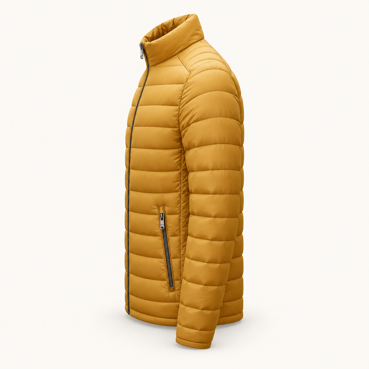Sous doudoune homme ocre – vue de profil