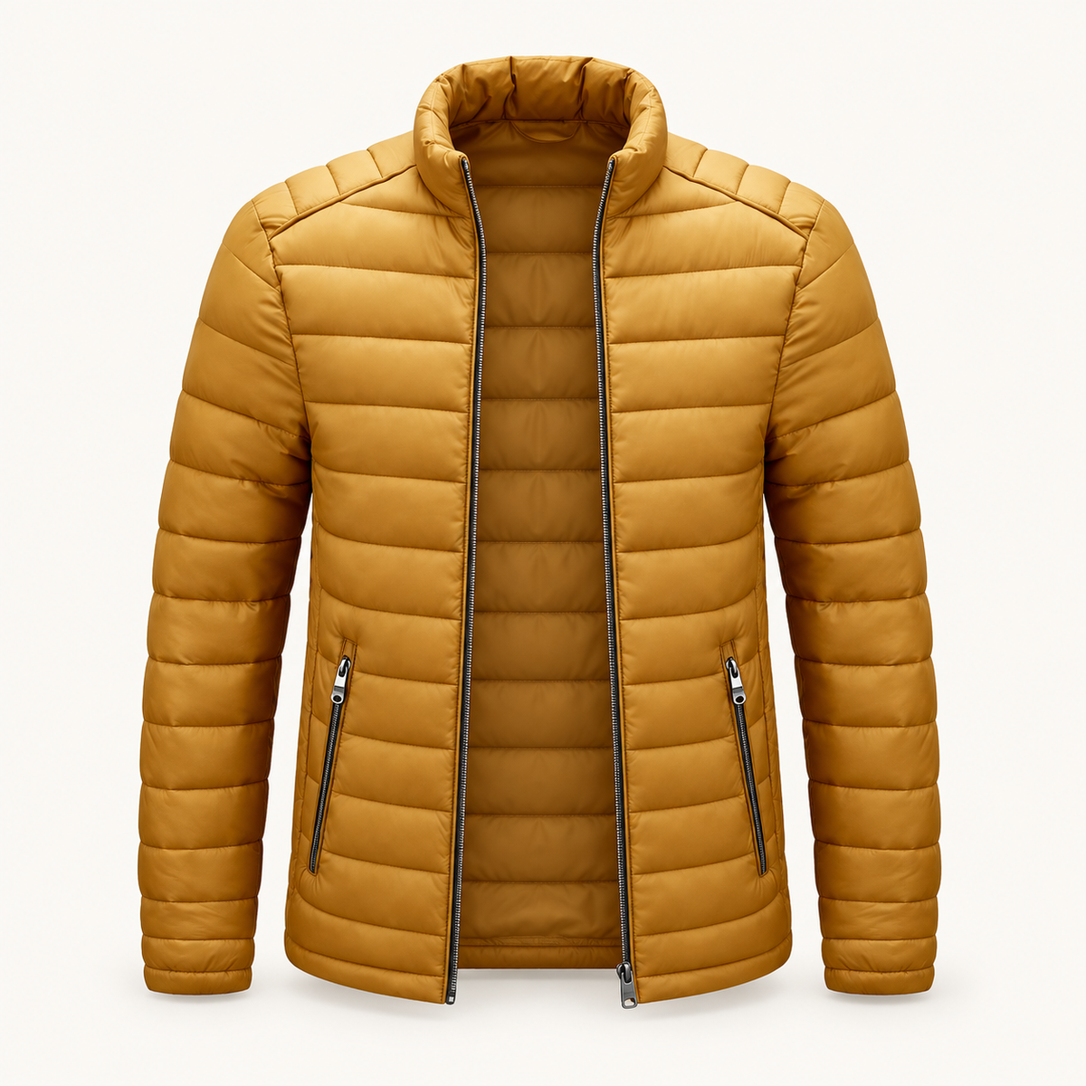 Sous doudoune homme ocre – vue ouverte