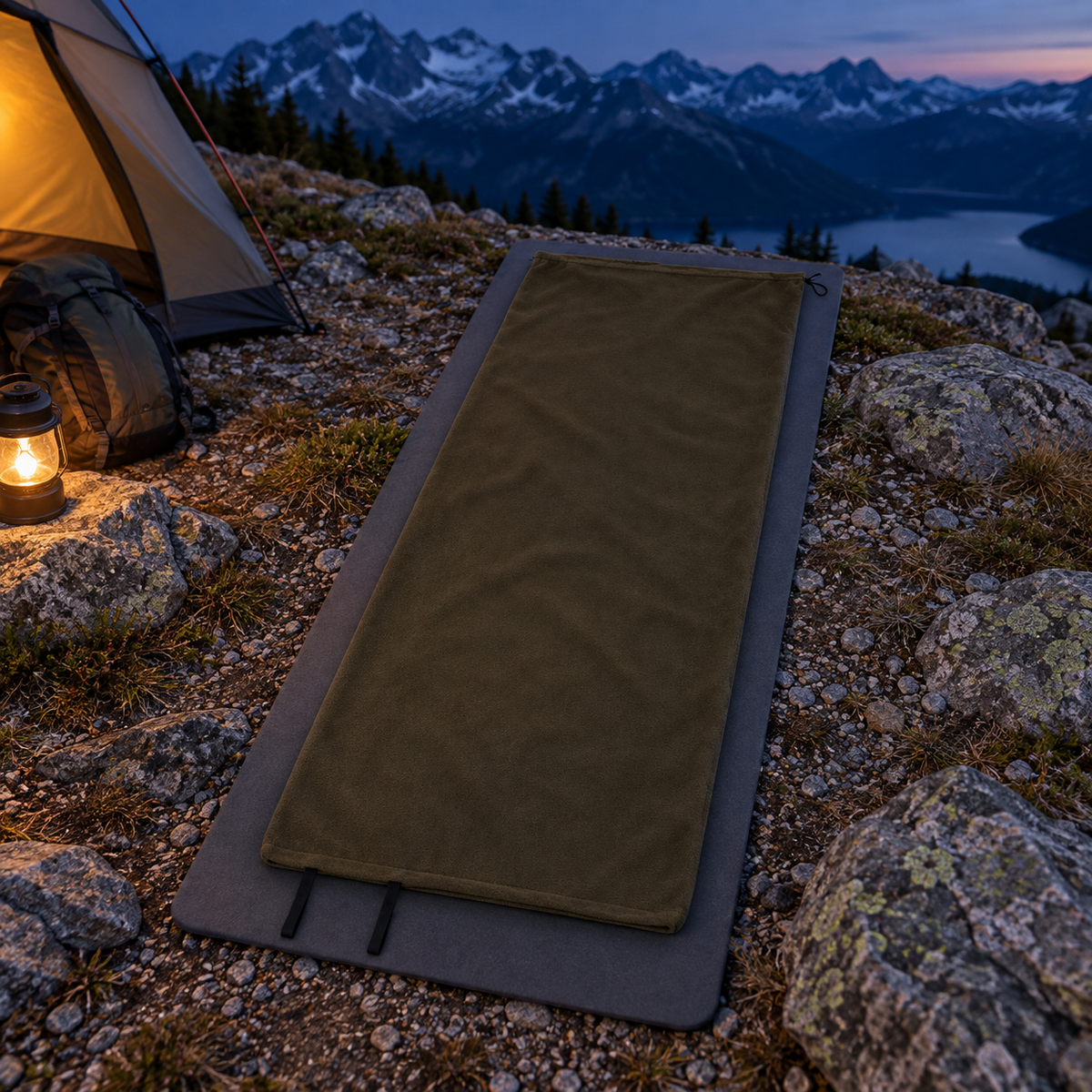 Sous-sac de couchage polaire – 10 alpin kaki