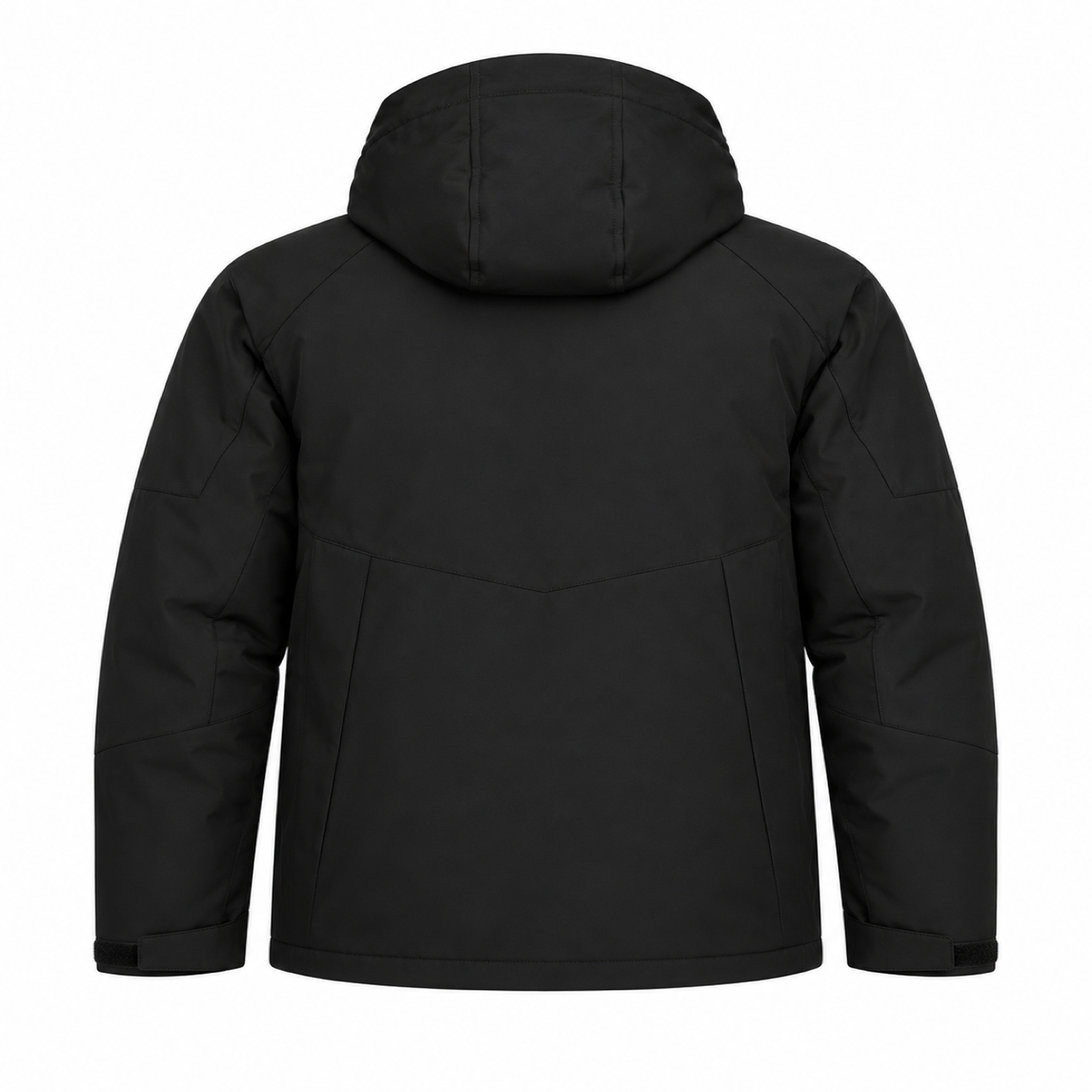 Veste anorak homme noire vue de dos avec capuche