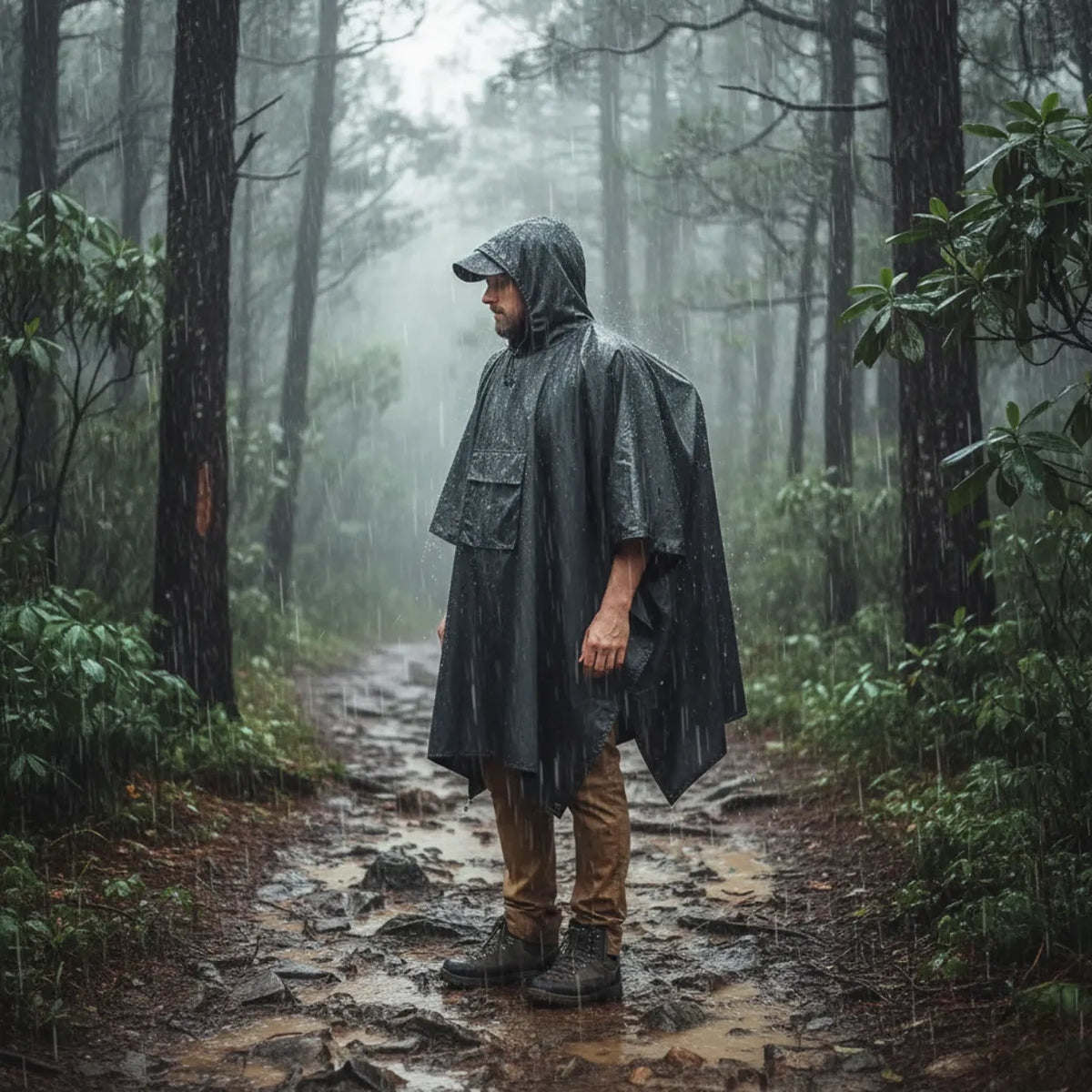 Veste De Pluie Longue Homme