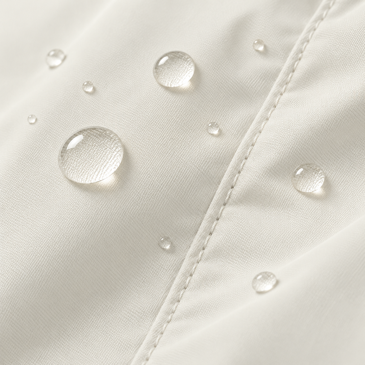 Veste de randonnée femme grande taille – détail du tissu avec gouttes d'eau