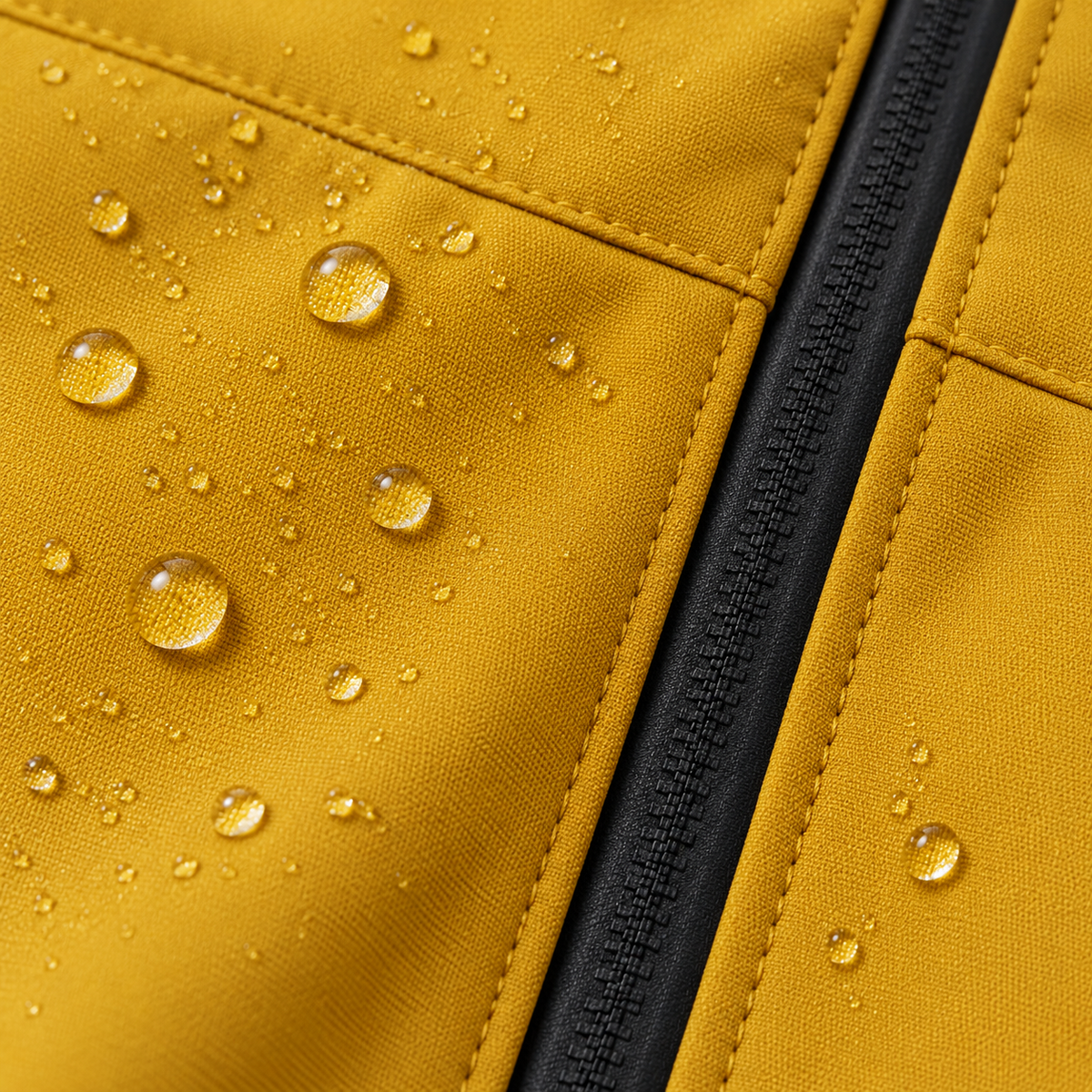 Veste softshell homme jaune – macro matière déperlante