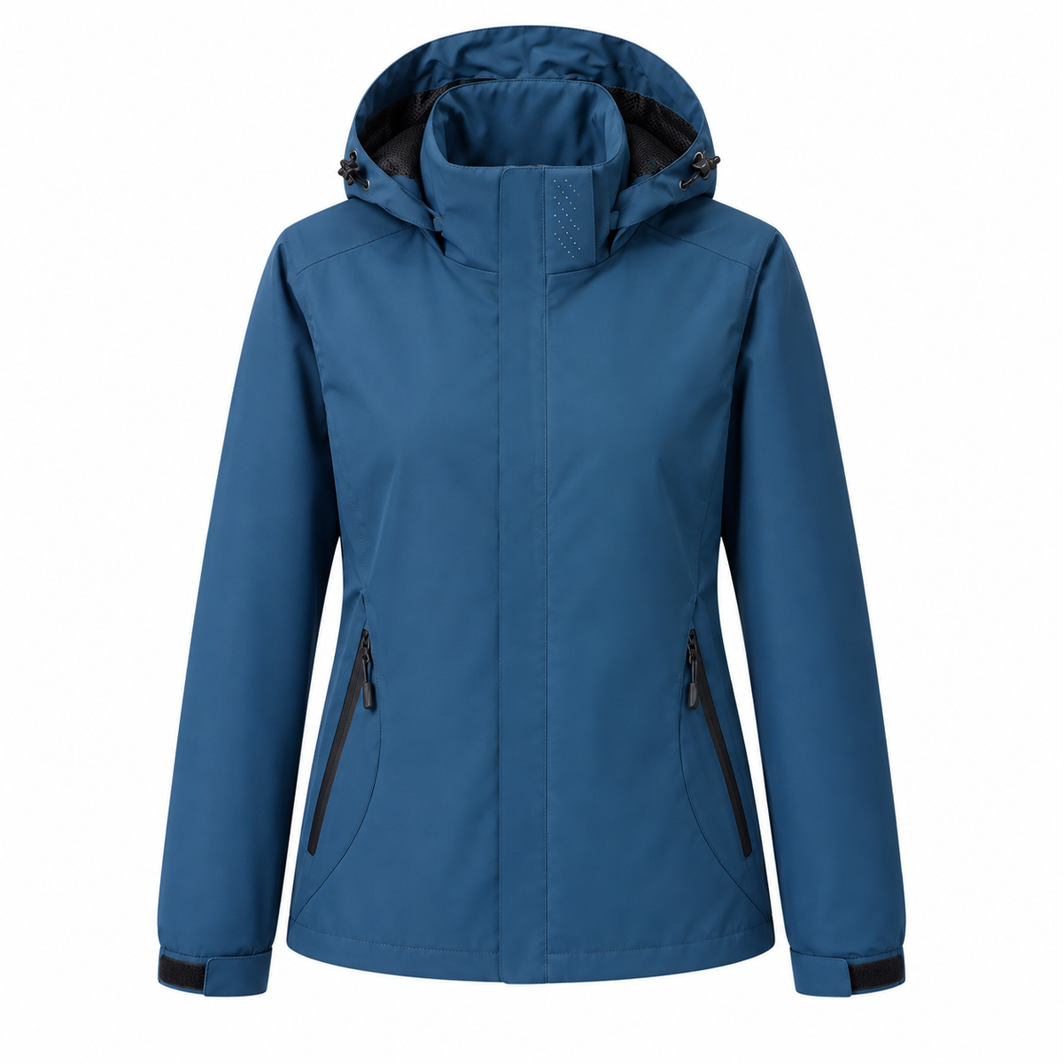 Veste imperméable ultra légère femme bleue – vue de face