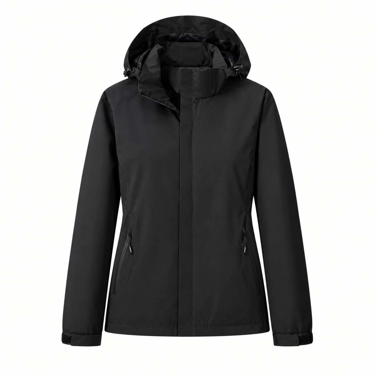Veste imperméable ultra légère femme noire – vue de face