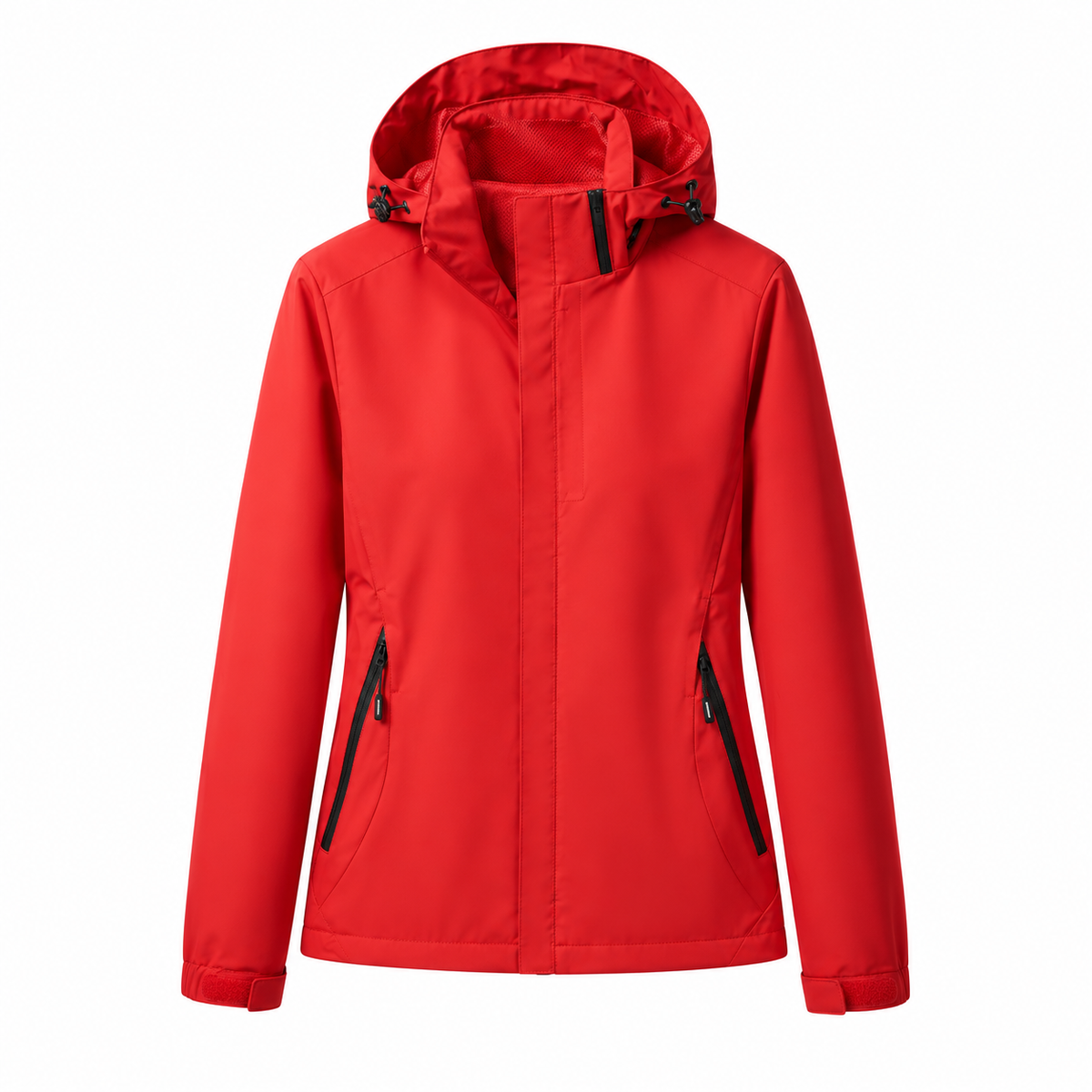 Veste imperméable ultra légère femme rouge – vue de face