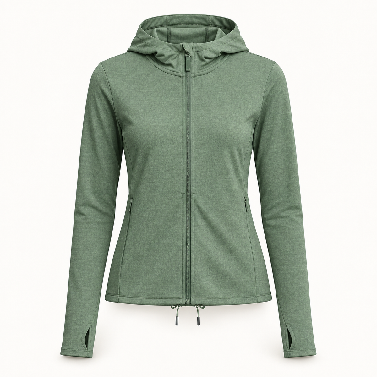 Veste marche nordique femme verte – packshot de face