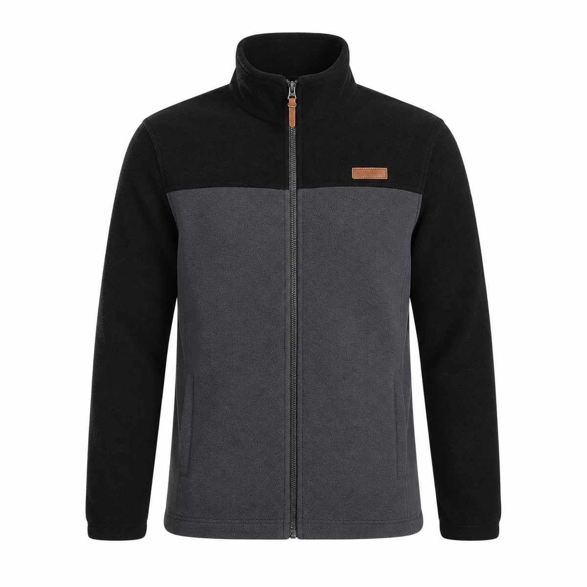 Veste polaire randonnée grise – vue de face