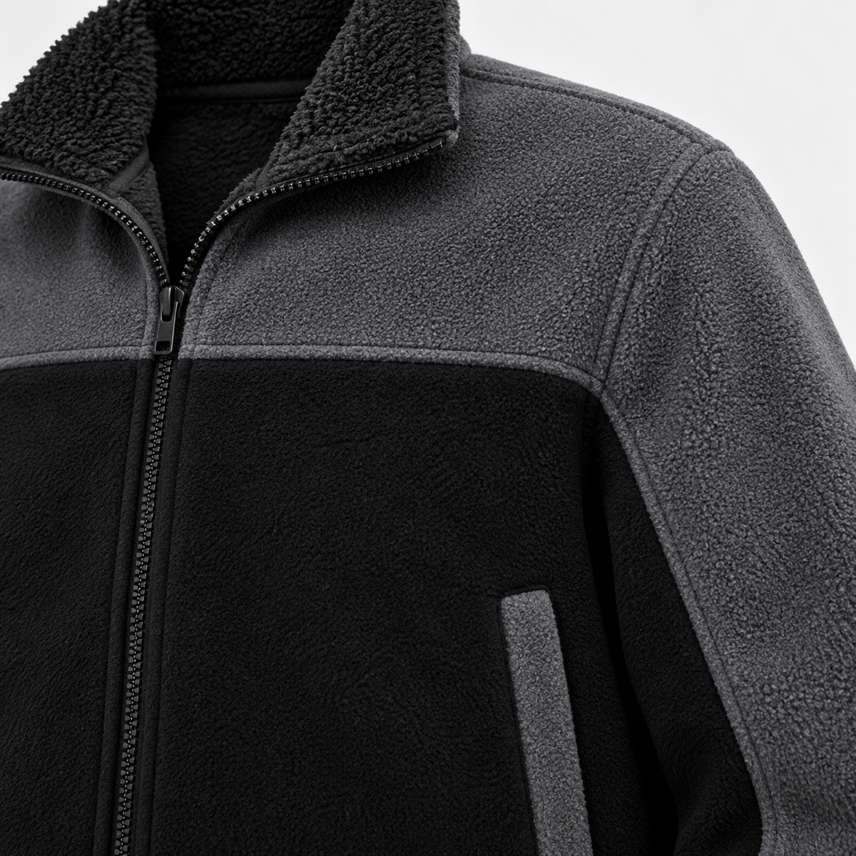 Veste polaire randonnée noire – détail de la matière