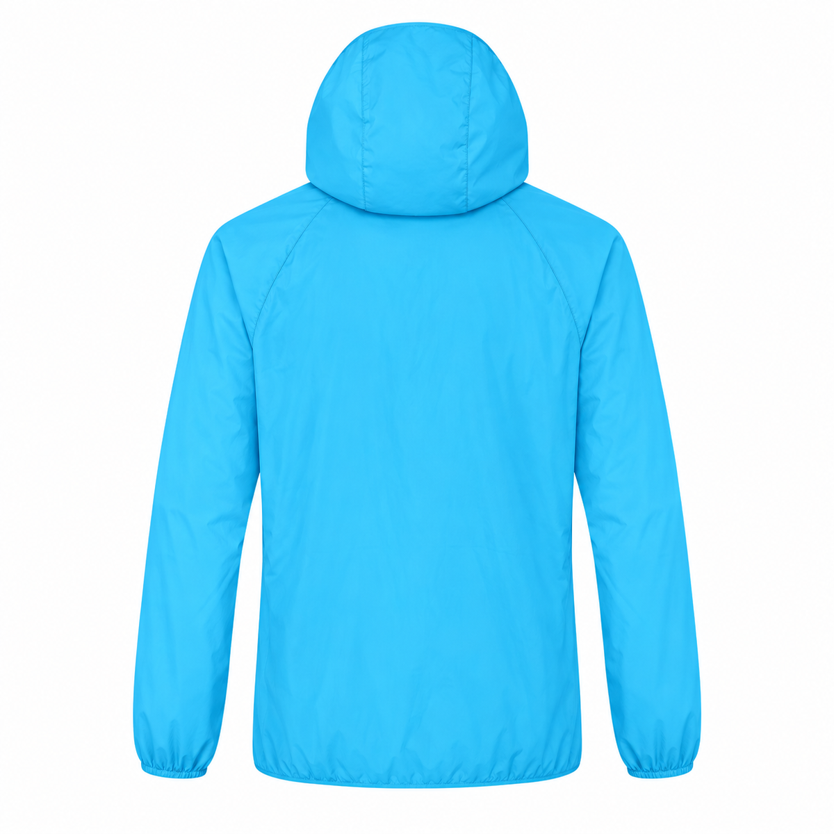 Veste randonnée bleue ciel – vue arrière et capuche
