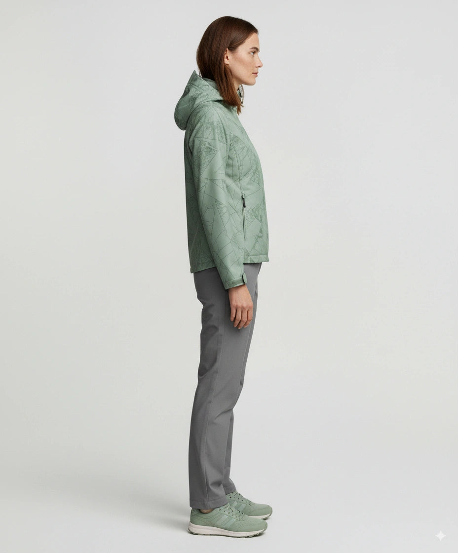 Veste Randonnée Femme Kaki