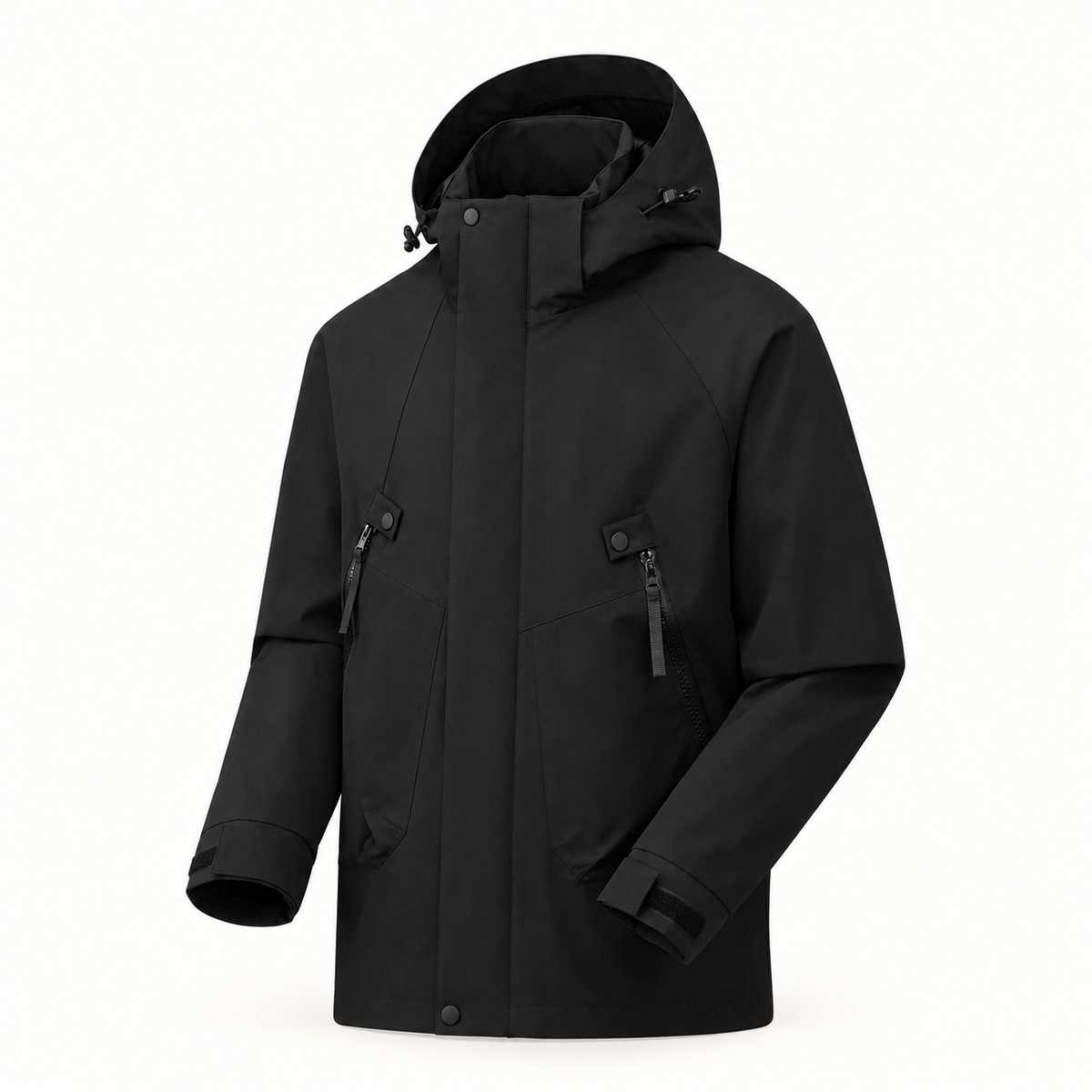 Veste randonnée fluo noire – vue de face