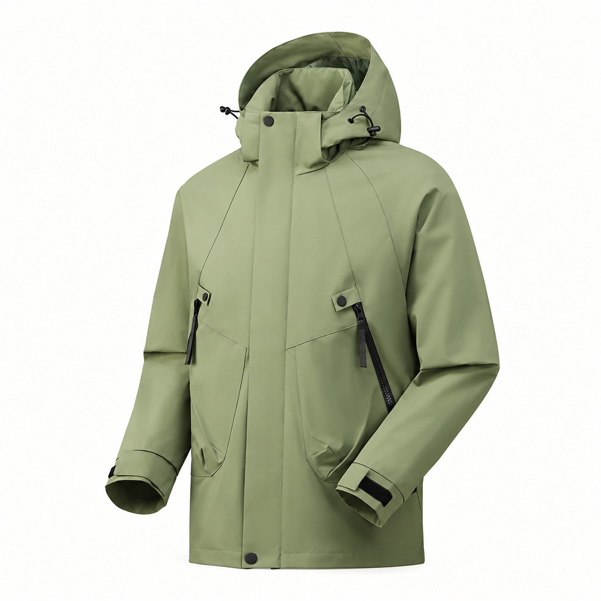 Veste randonnée fluo verte – vue de face