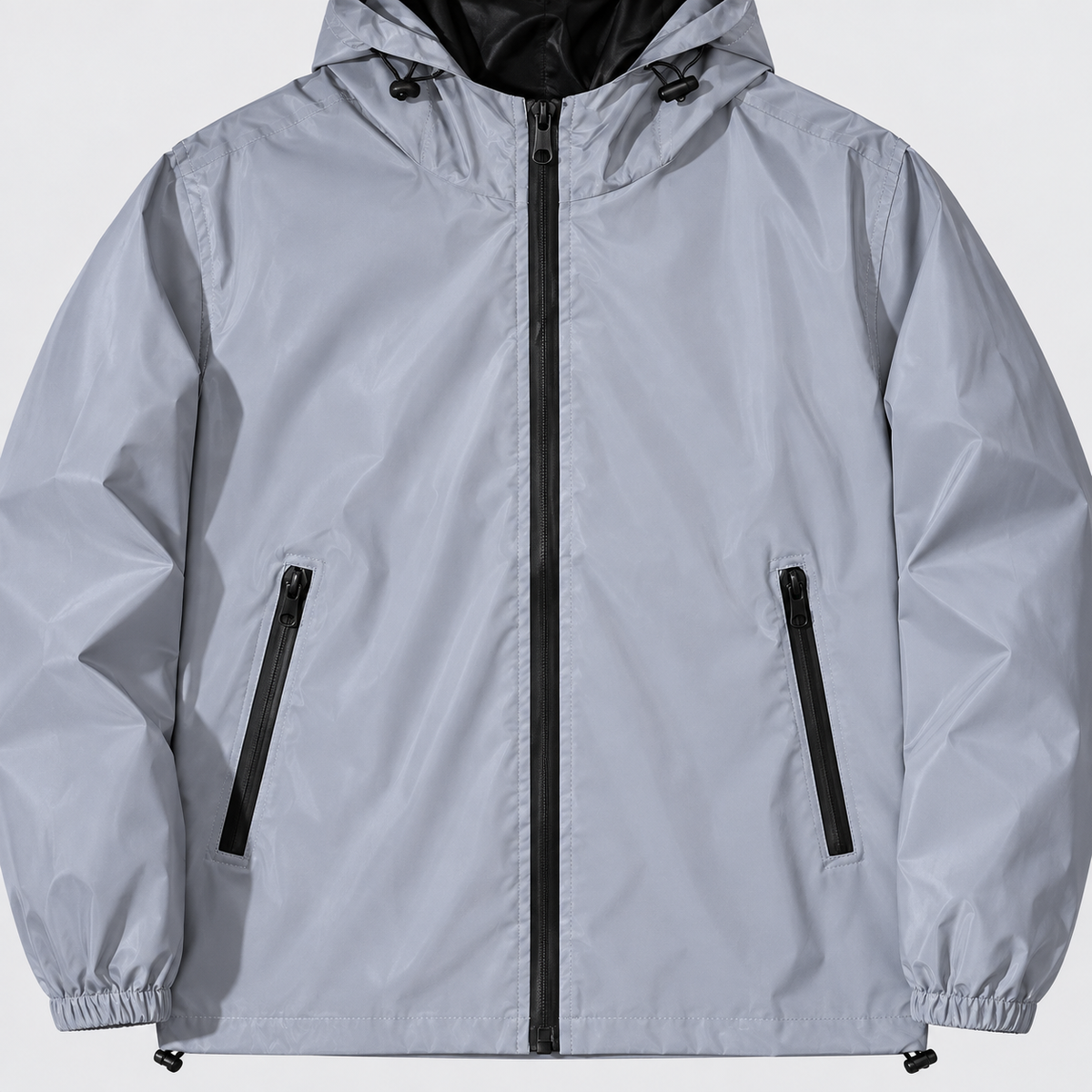 Veste randonnée grise homme – détail des poches zippées