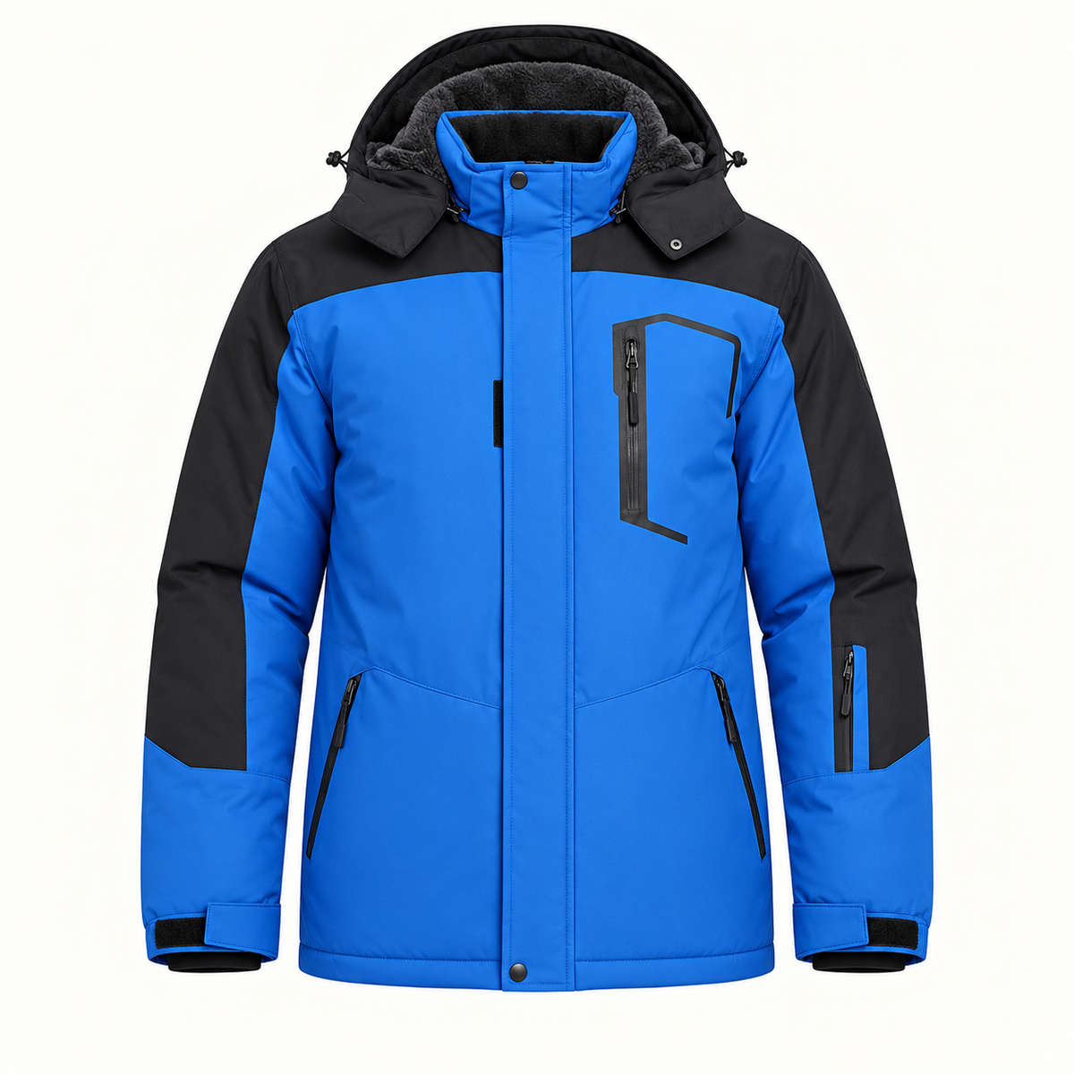 Veste randonnée haute montagne bleue – vue de face
