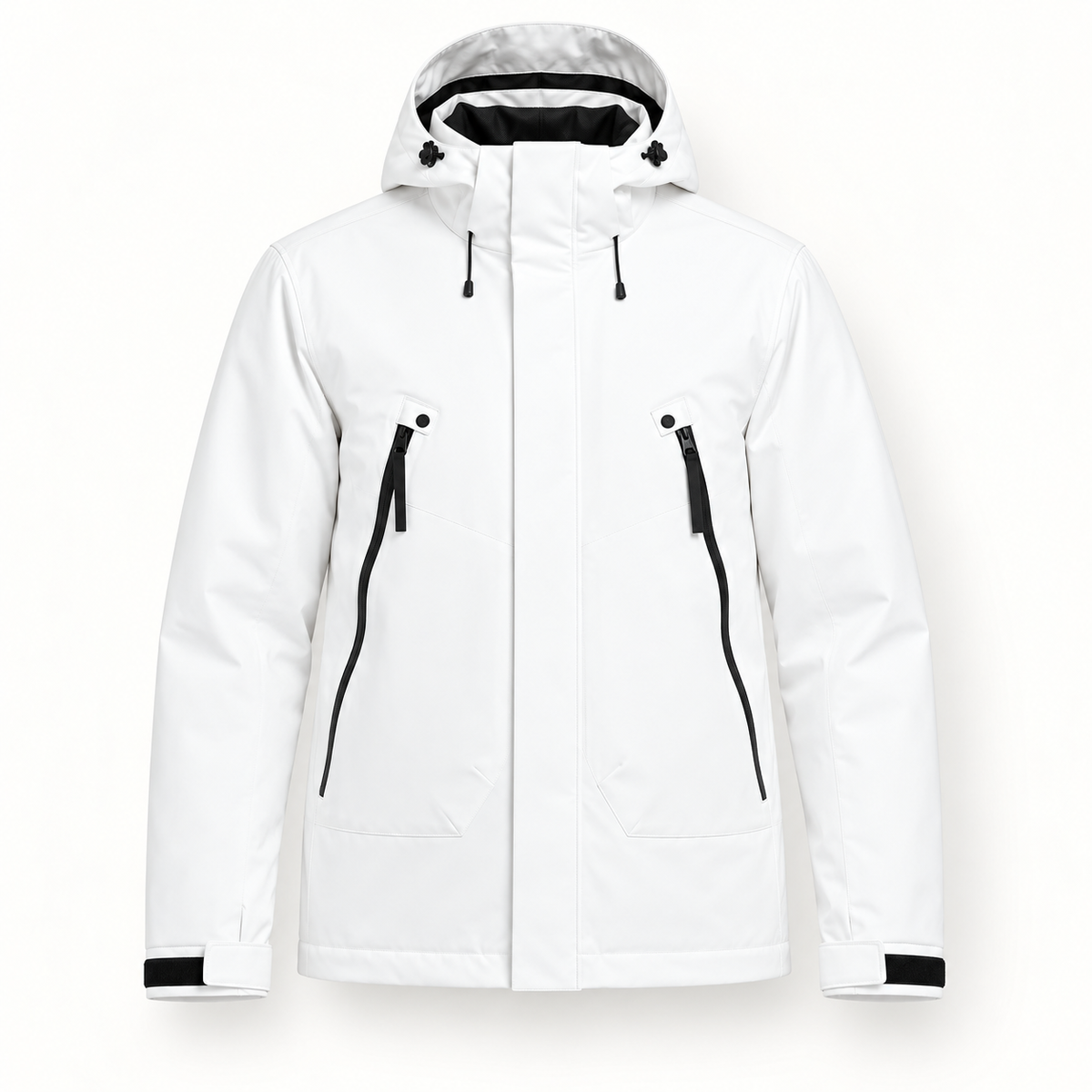Veste randonnée homme grande taille blanche – vue de face