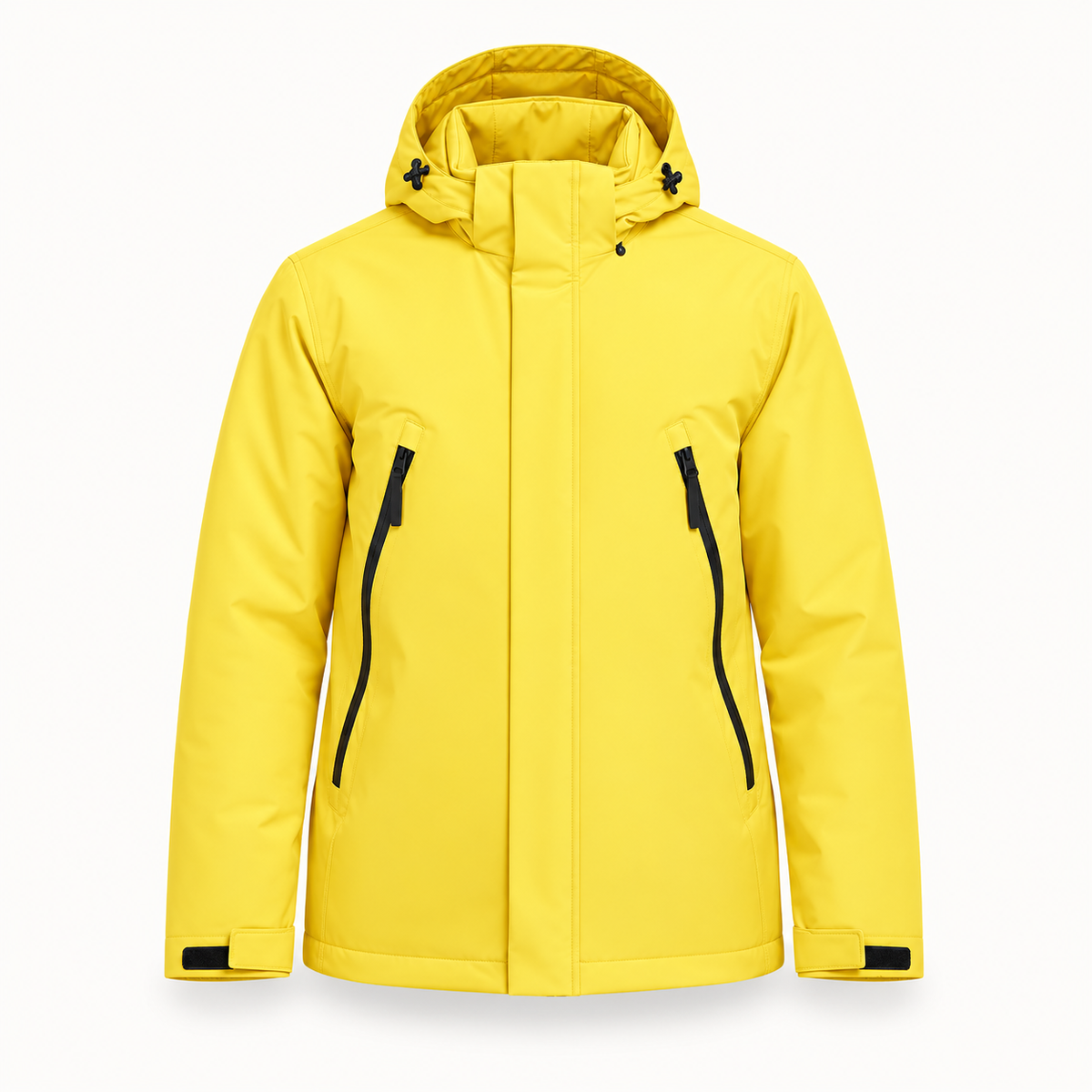 Veste randonnée homme grande taille jaune – vue de face