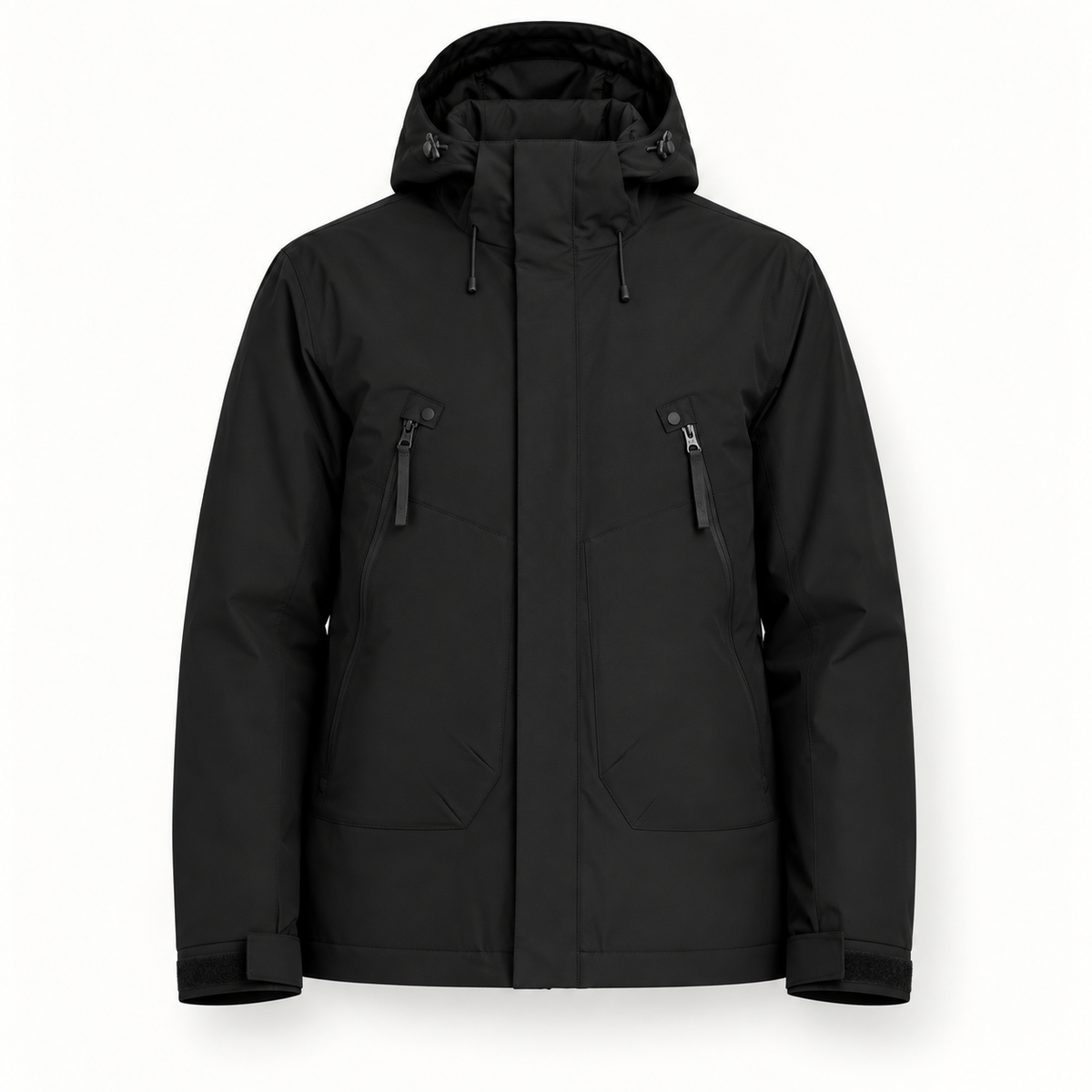 Veste randonnée homme grande taille noire – vue de face