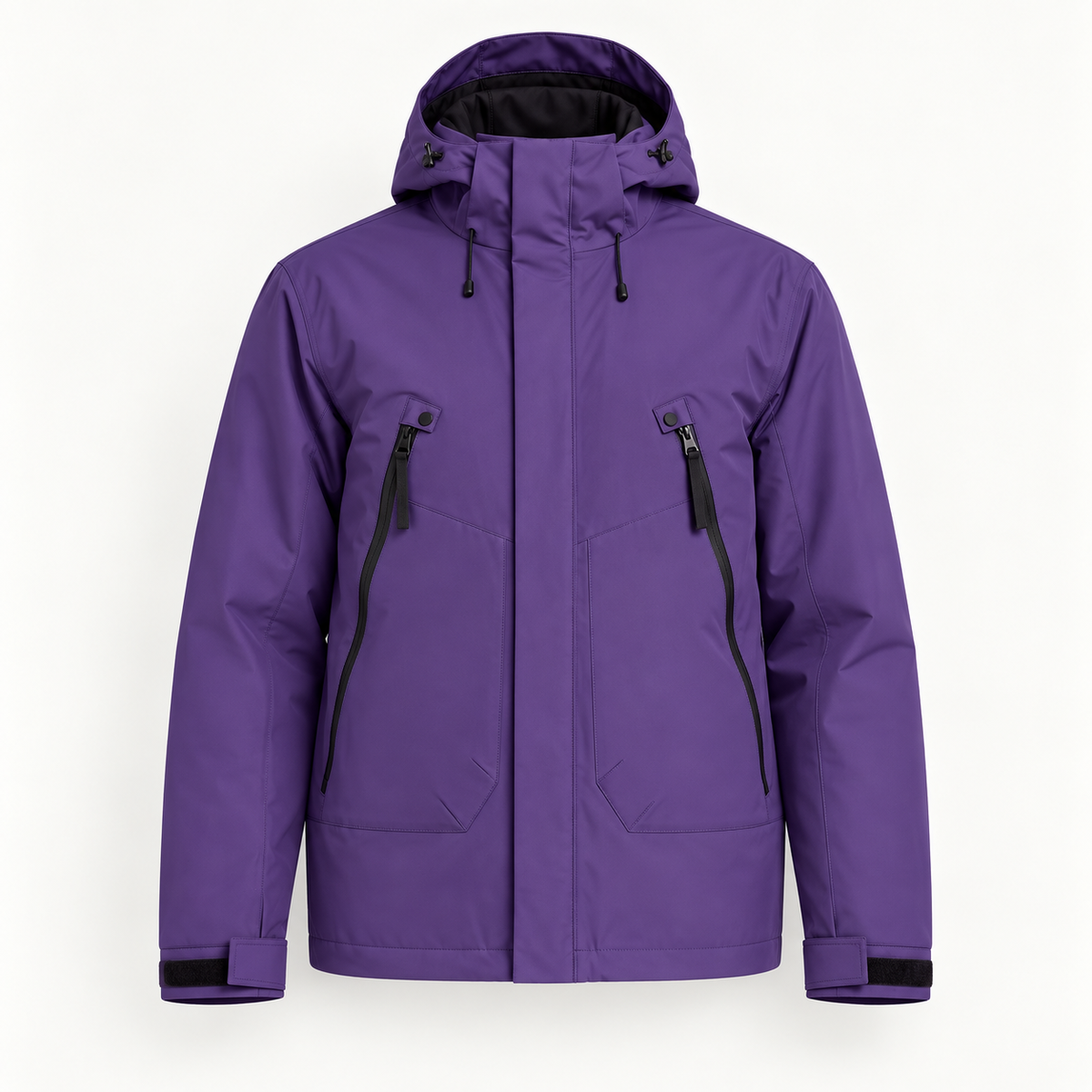 Veste randonnée homme grande taille violette – vue de face