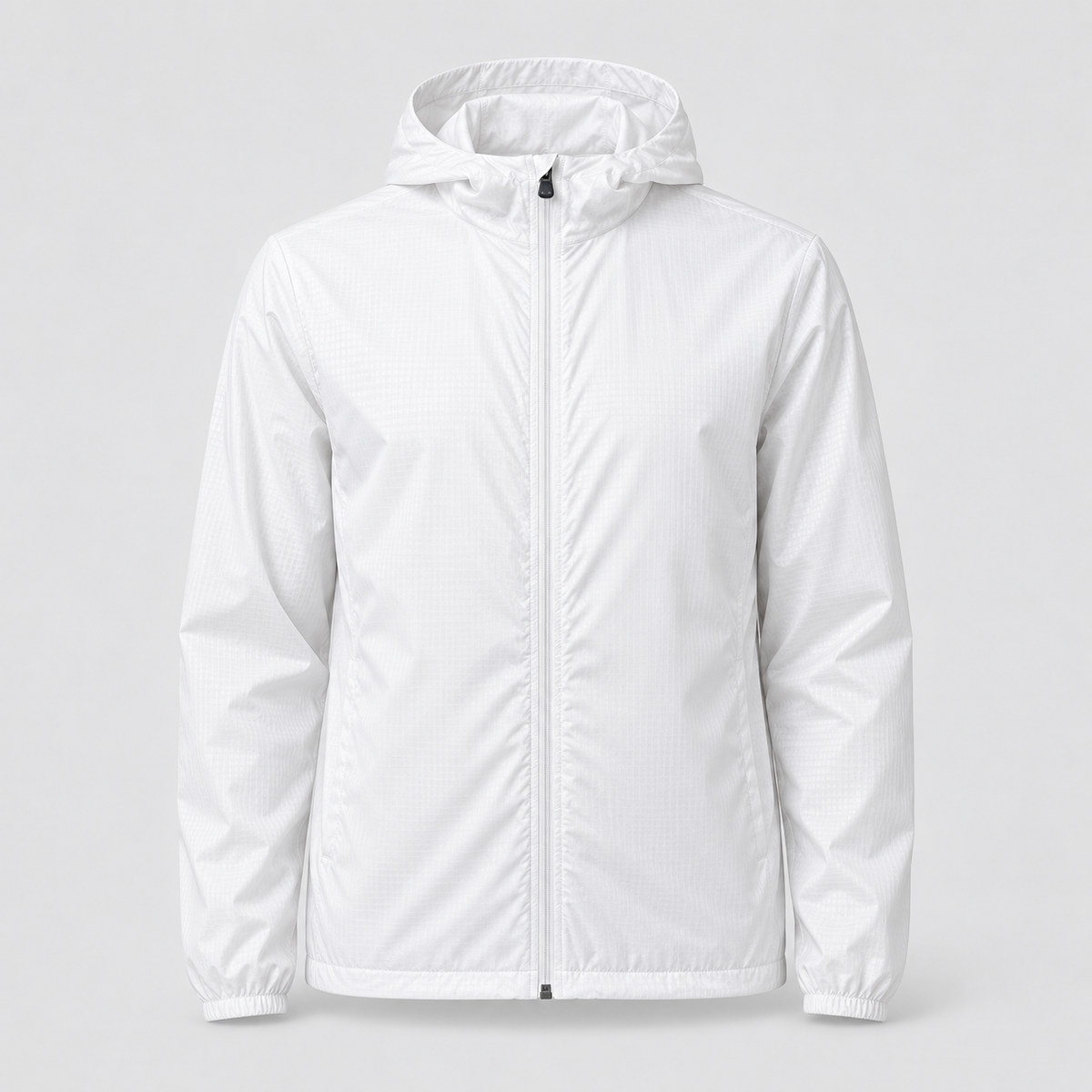 Veste randonnée nylon blanche – vue de face