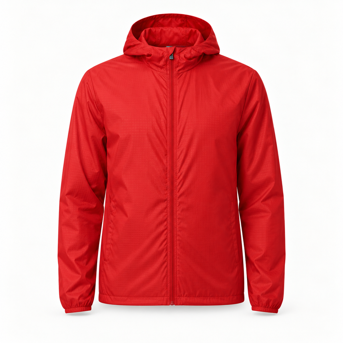 Veste randonnée nylon rouge – vue de face