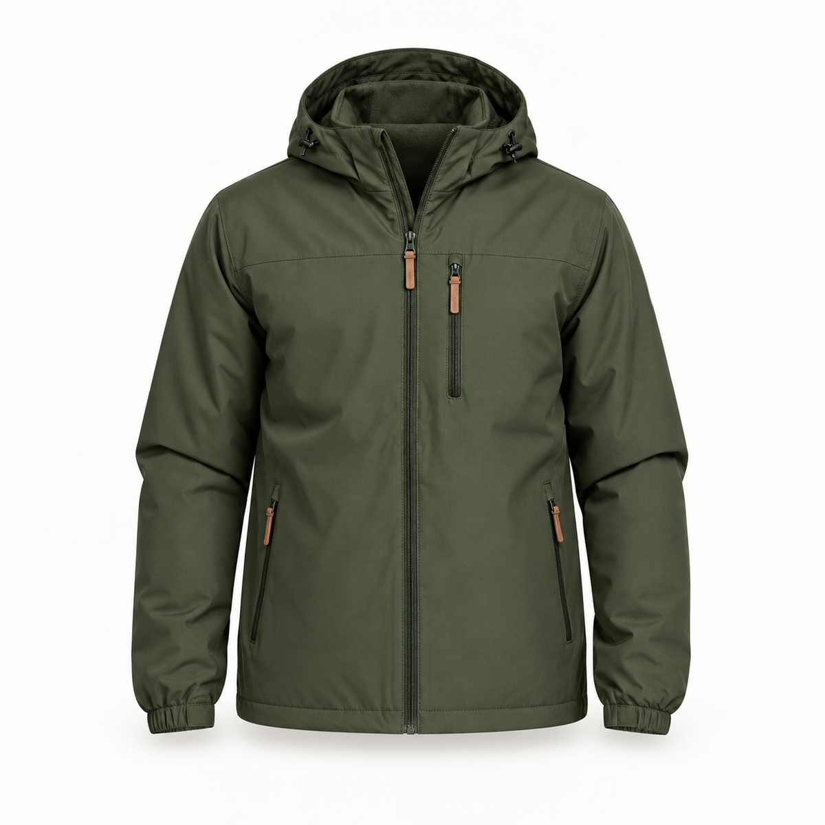 Veste randonnée softshell homme verte – vue de face